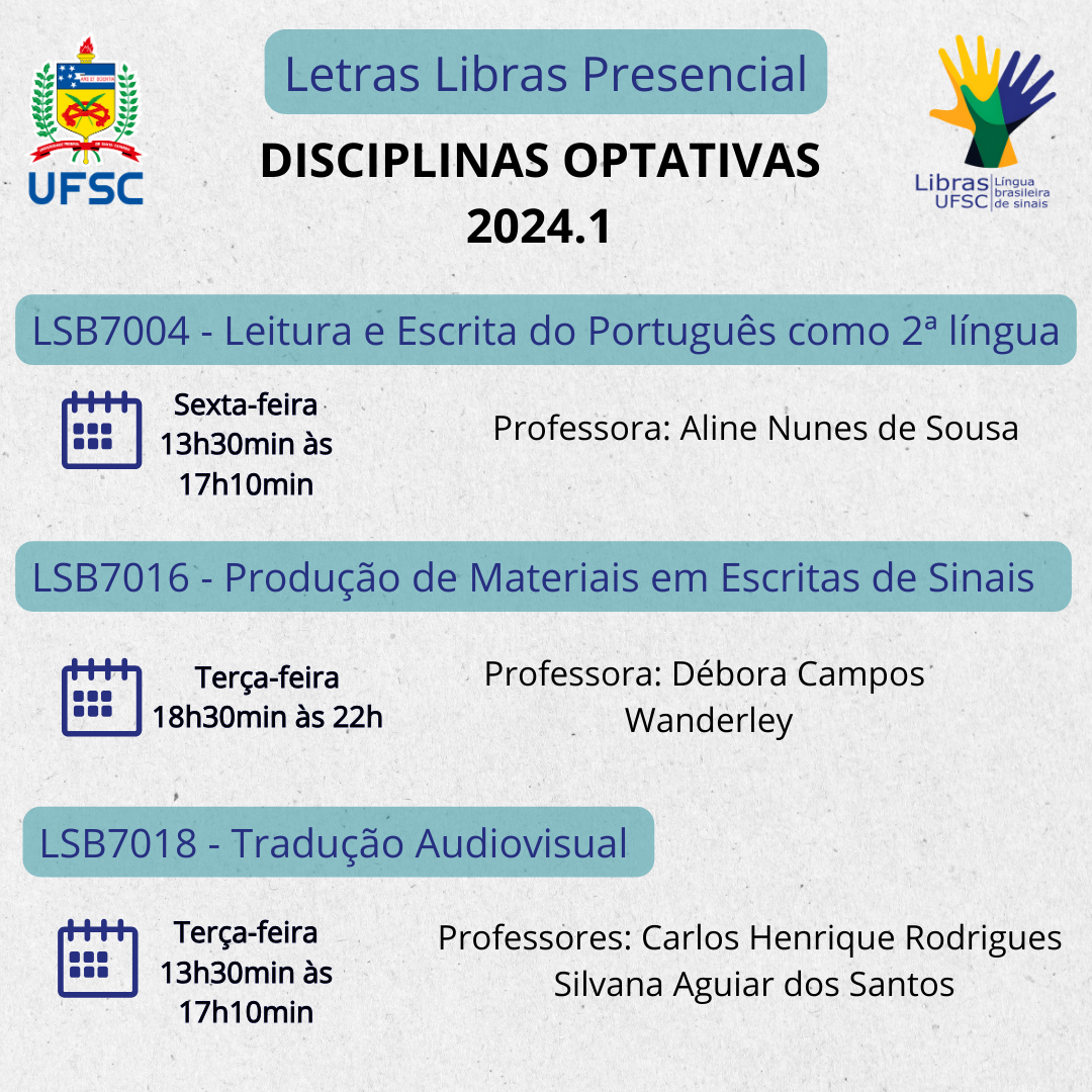 Grade de Horários e Mapa de Oferta de Optativas – 2023/2 – Graduação em  Direito